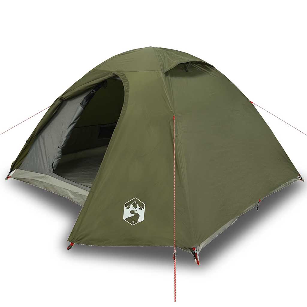 vidaXL Tenda campismo cúpula p/ 4 pessoas impermeável verde azeitona