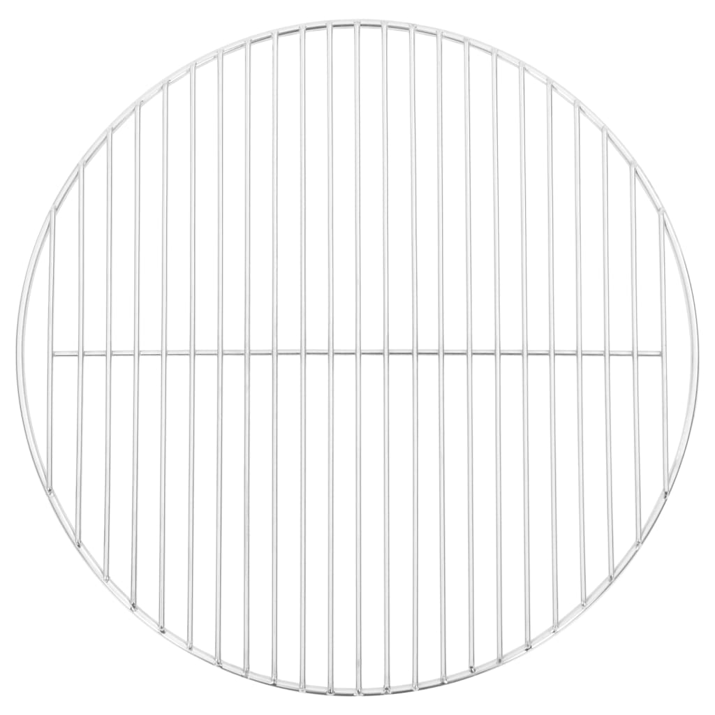 vidaXL Grelha para churrasco redonda Ø44,5 cm aço inoxidável 304
