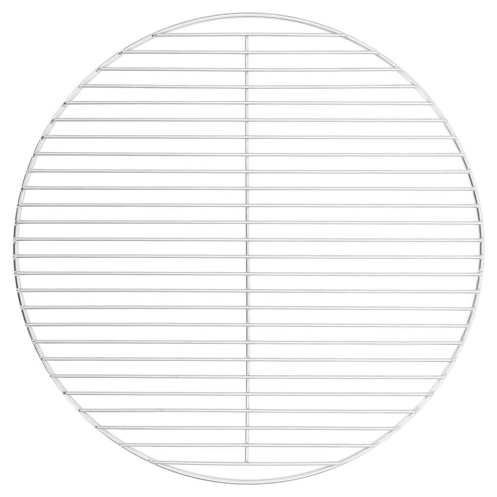 vidaXL Grelha para churrasco redonda Ø50 cm aço inoxidável 304
