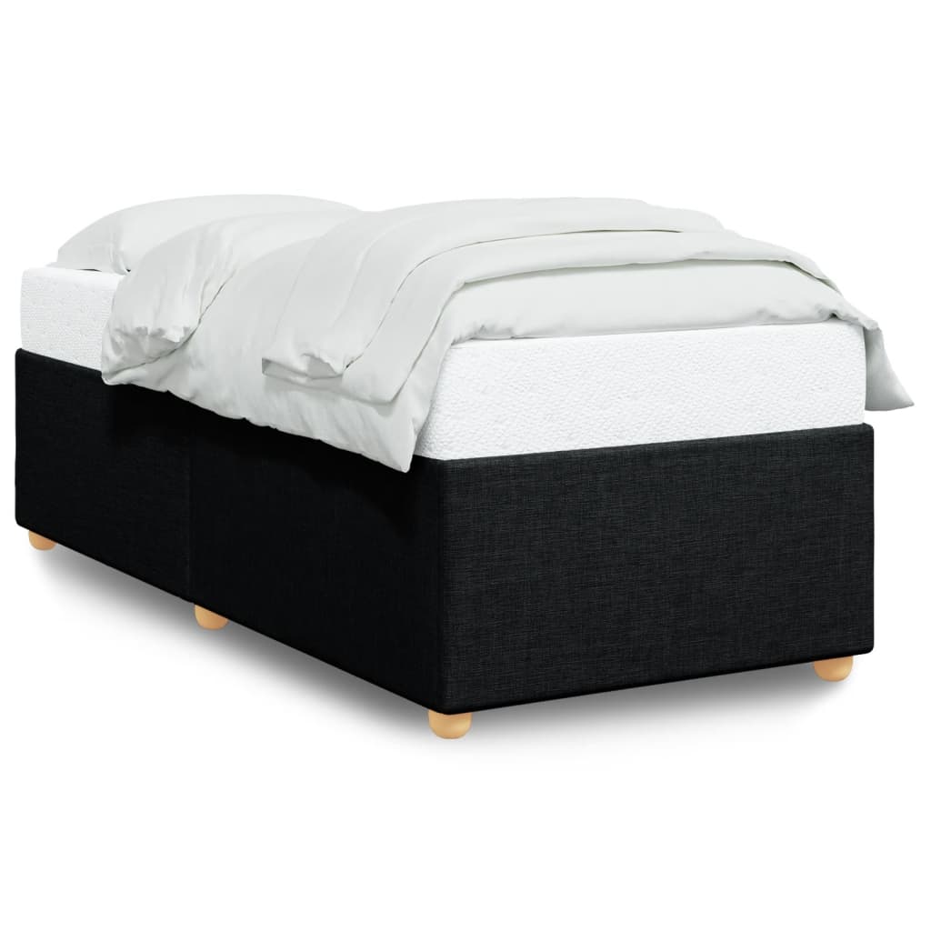 vidaXL Estrutura de cama sem colchão 90x190 cm tecido preto