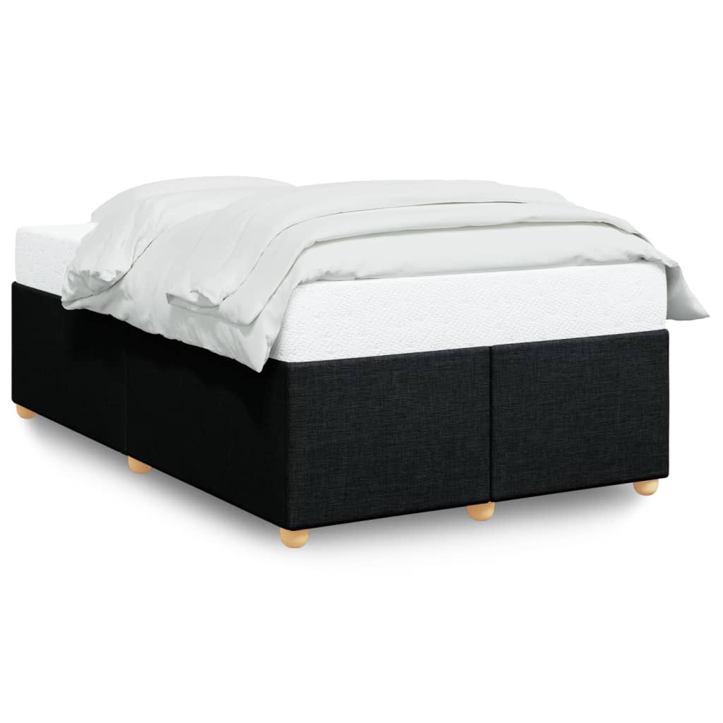 vidaXL Estrutura de cama sem colchão preto 120x190 cm tecido