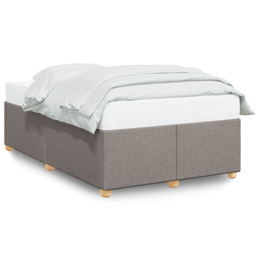 vidaXL Estrutura cama sem colchão 120x200 cm tecido cinza-acastanhado