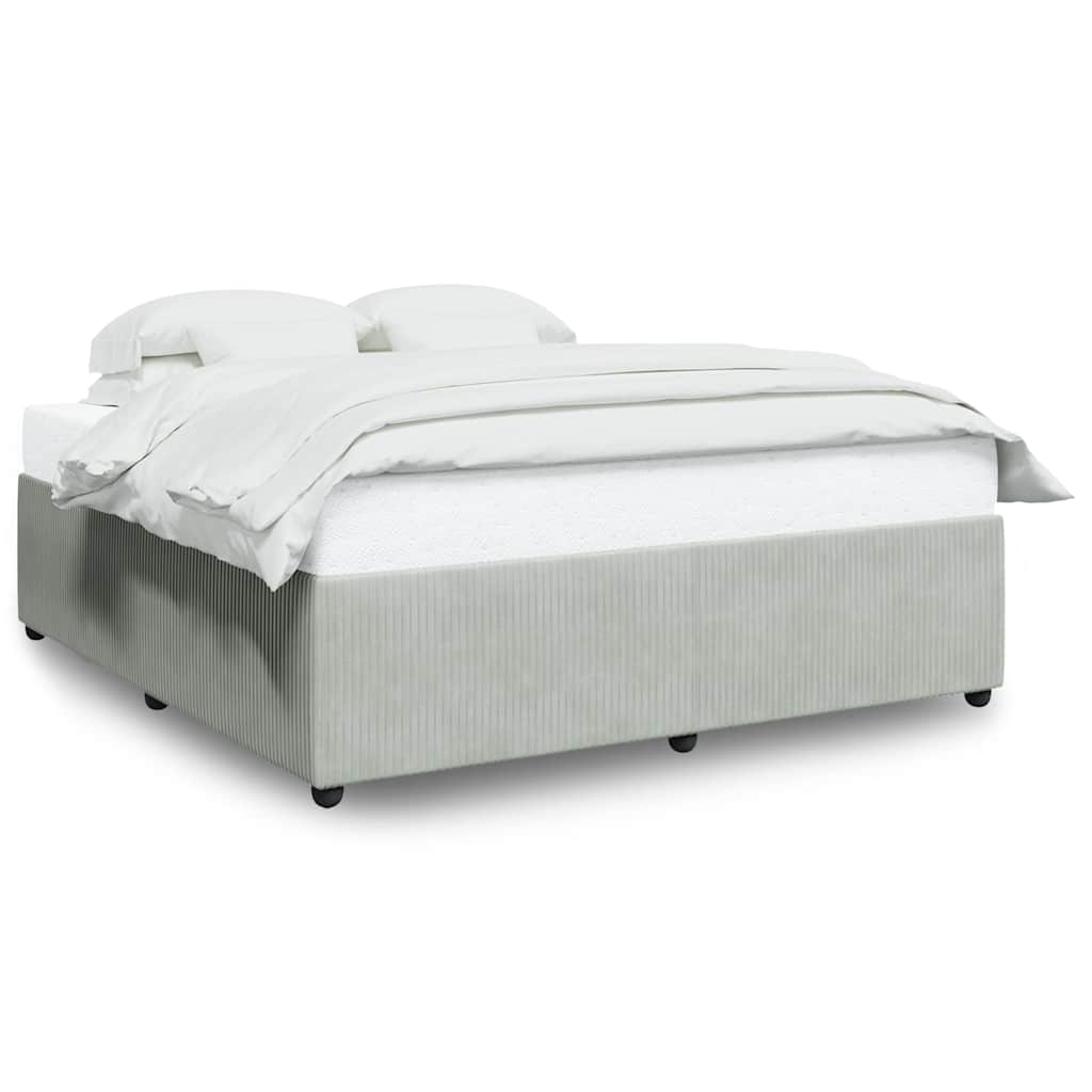 vidaXL Estrutura de cama sem colchão 180x200 cm veludo cinzento-claro