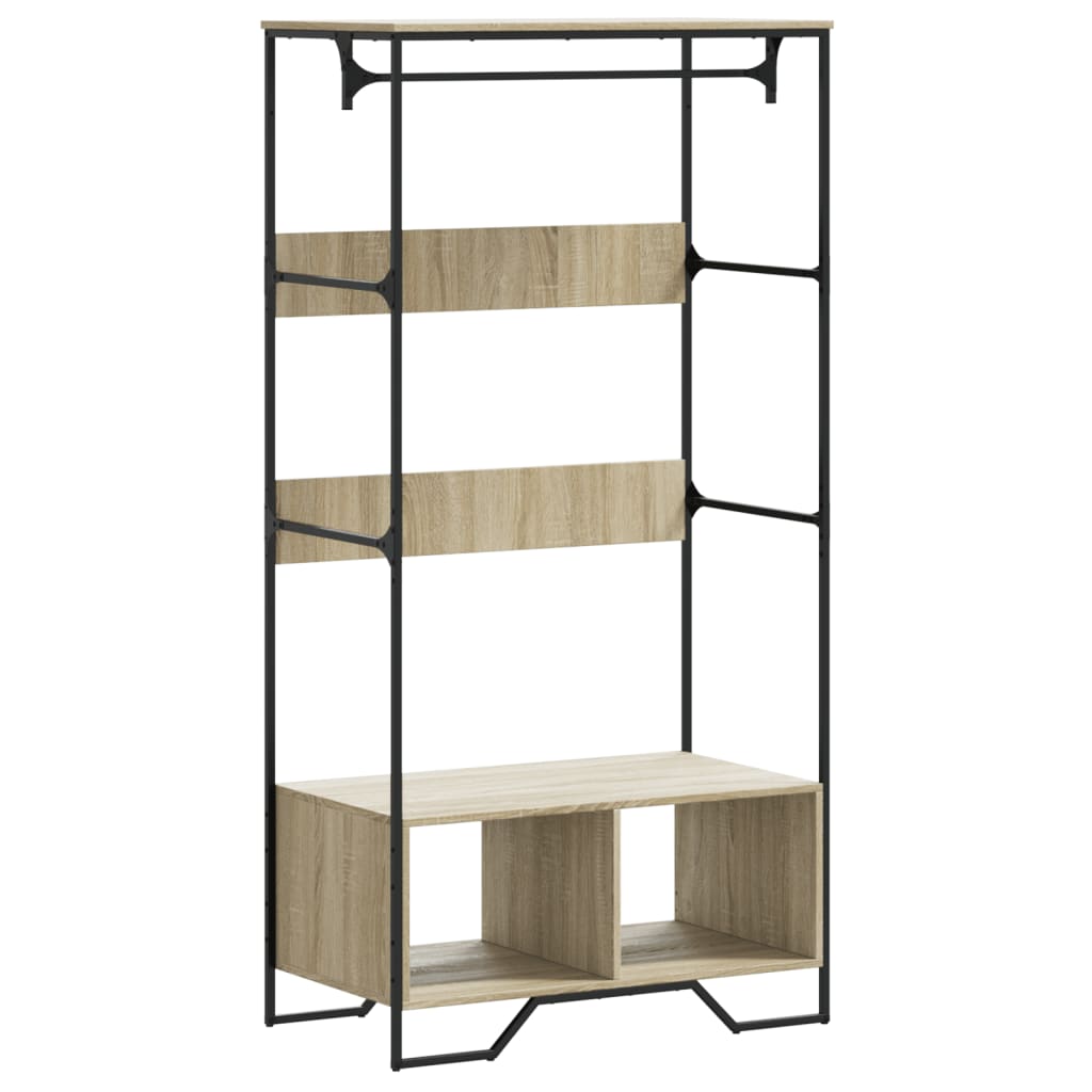 vidaXL Roupeiro 90x50x180 cm derivados de madeira carvalho sonoma
