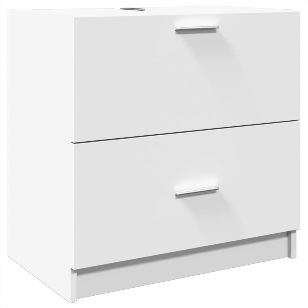 vidaXL Armário de lavatório 59x37x59 cm derivados de madeira branco
