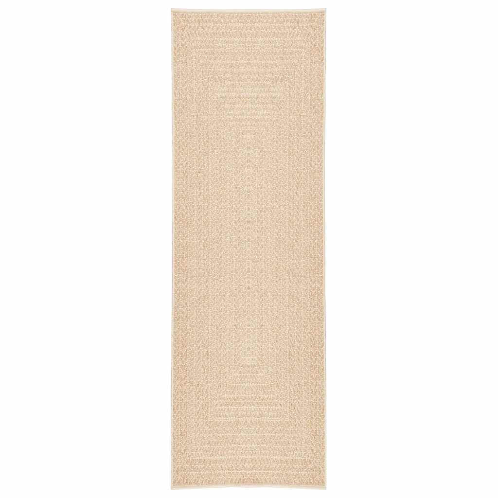 vidaXL Tapete ZIZUR bege 80x250 cm aspeto de juta interior e exterior