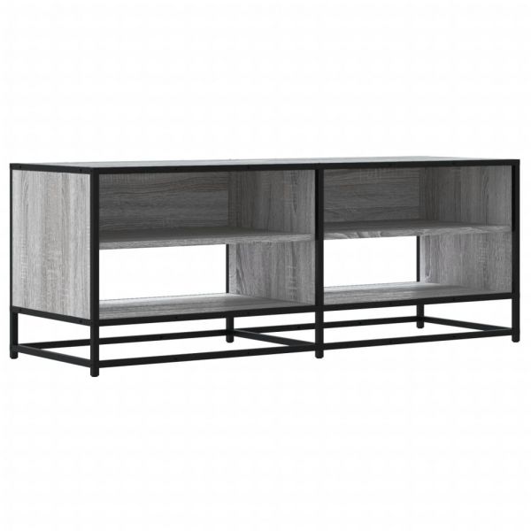 vidaXL Móvel TV 120,5x40x46 cm Derivados Madeira/metal Cinzento Sonoma - 2957193173