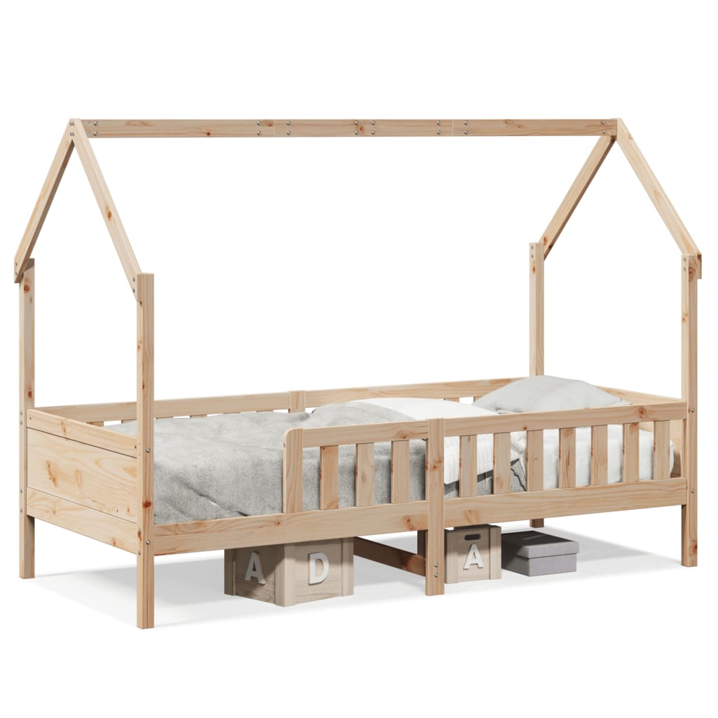 vidaXL Cama infantil formato casa 90x190 cm madeira de pinho maciça