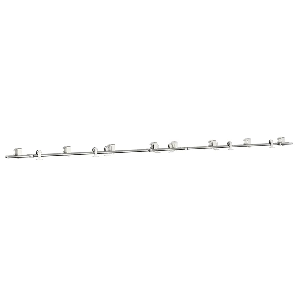 vidaXL Kit ferragens p/ porta deslizante 400cm aço inoxidável prateado