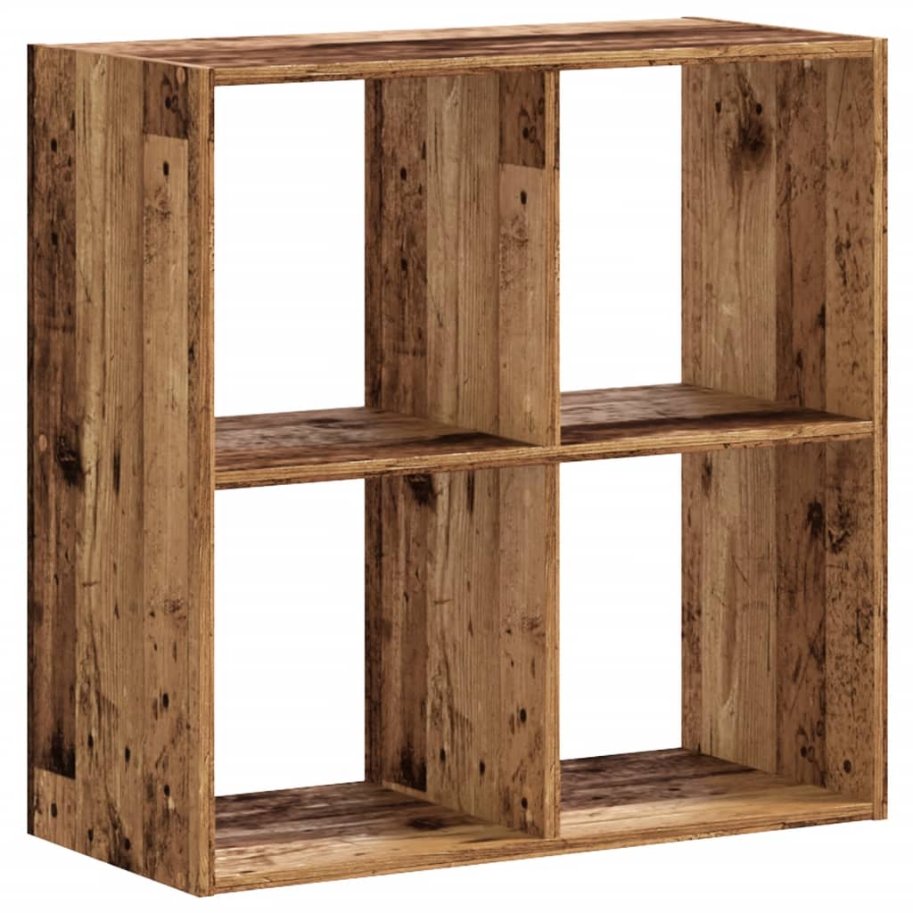 vidaXL Estante 68,5x32x68,5 cm derivados de madeira madeira velha