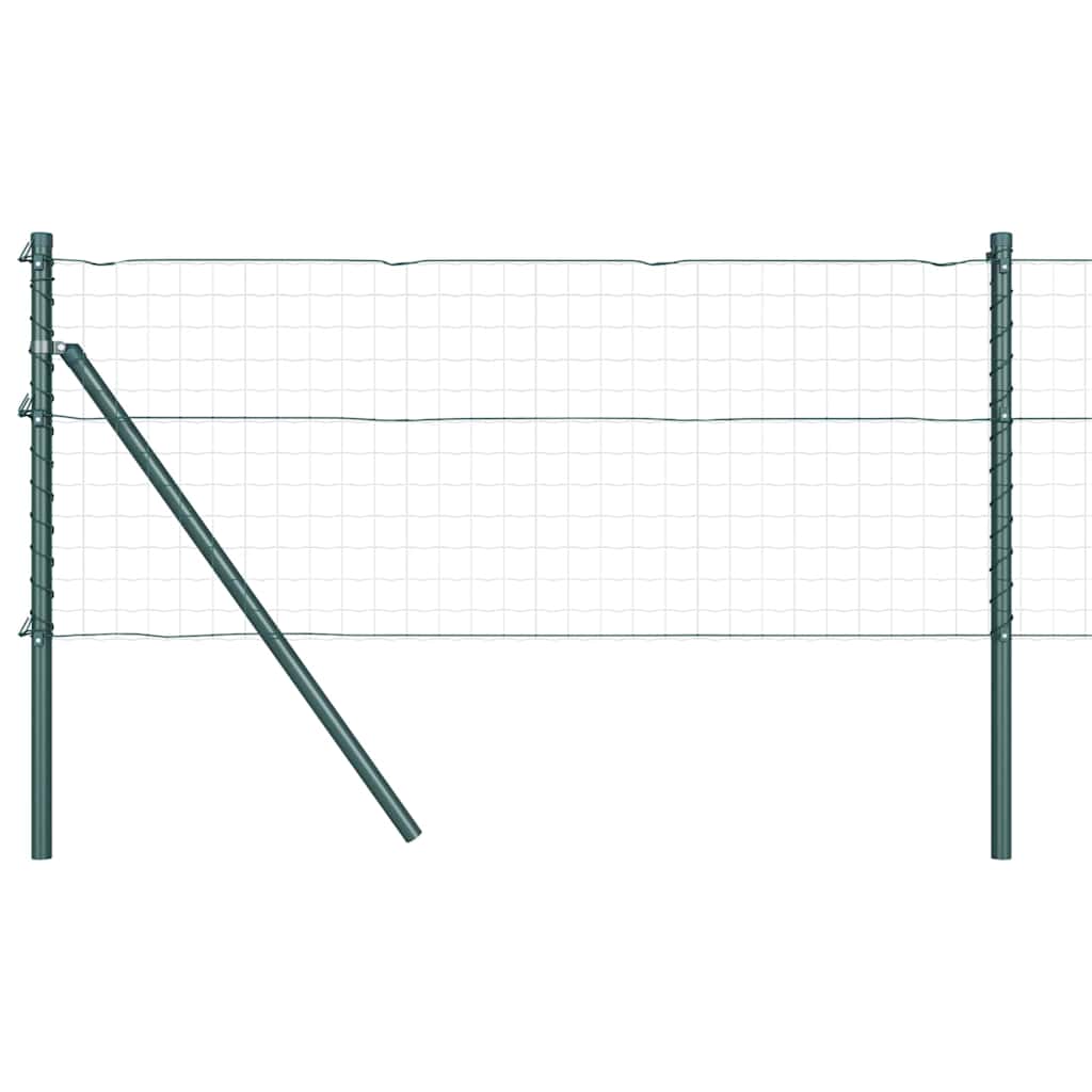 vidaXL Poste de Cerca 52 pcs Verde 3,2 x 3,2 x 120 cm