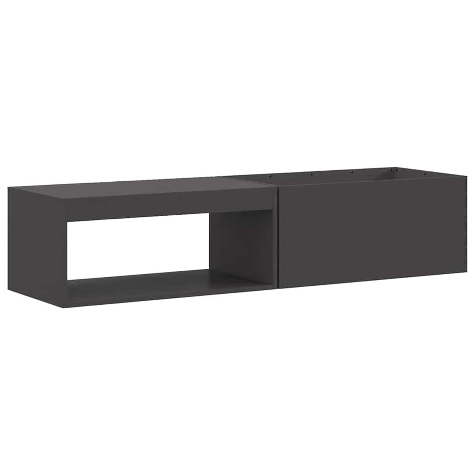 vidaXL Fire Pit Preto 160 x 45 x 35 cm Aço