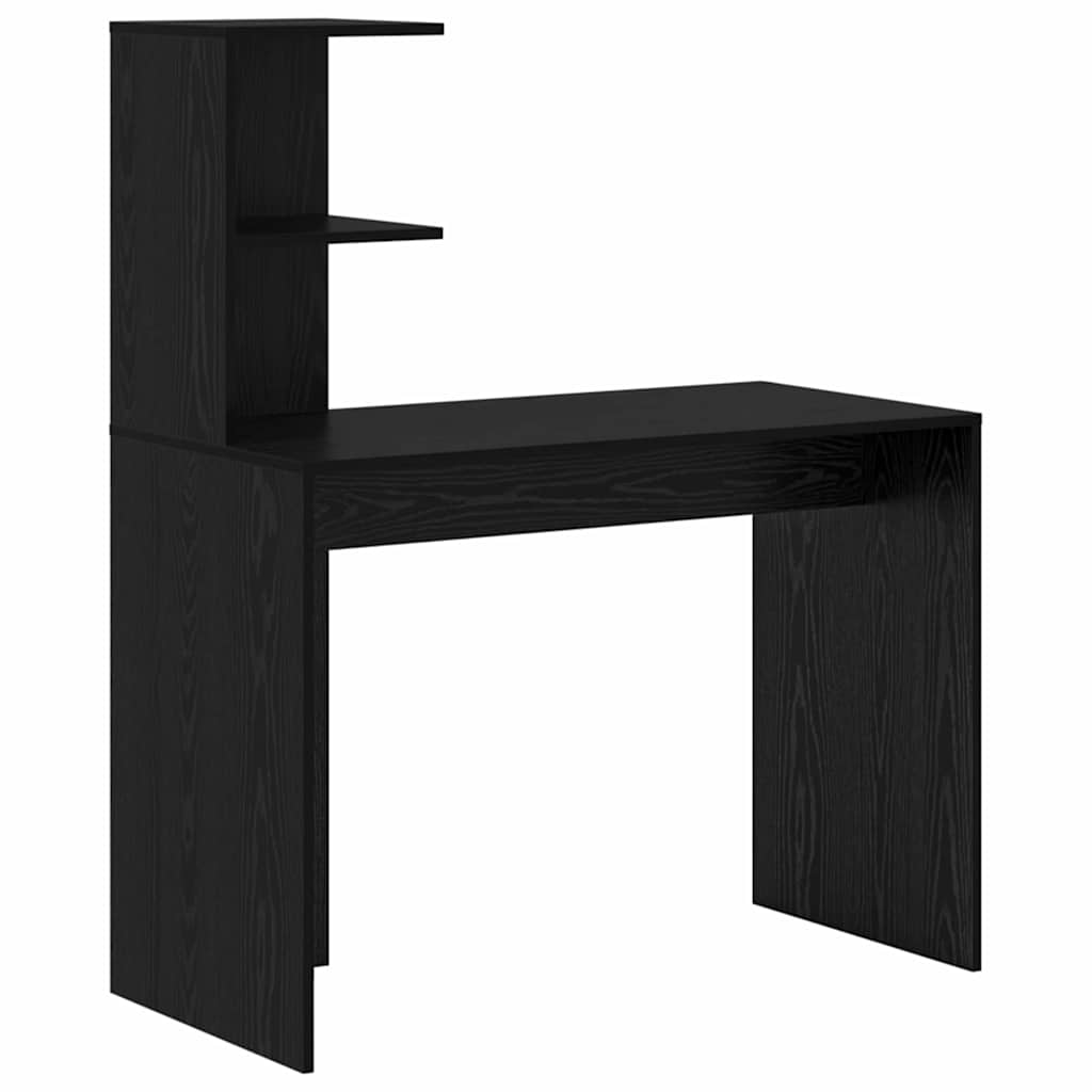 vidaXL Mesa Carvalho Preto 102 x 50 x 124 cm Madeira processada