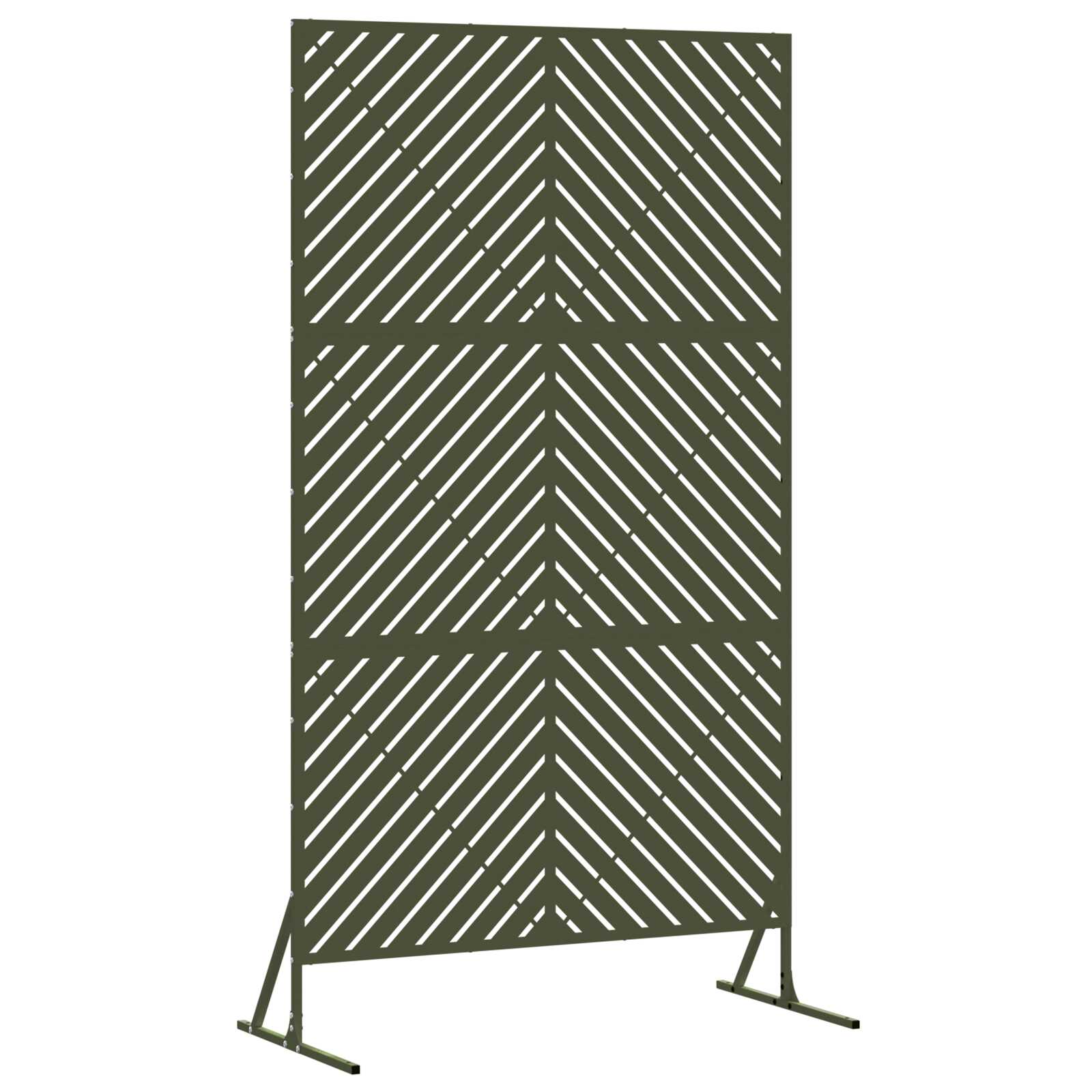 vidaXL Protetor de Privacidade Verde-azeitona 100 x 50 x 180 cm Aço