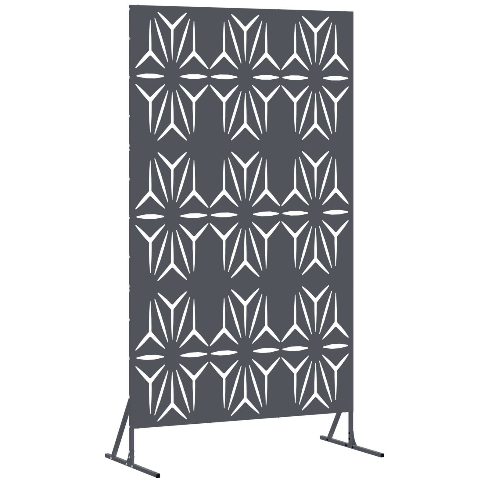 vidaXL Protetor de Privacidade Antracite 100 x 50 x 180 cm Aço