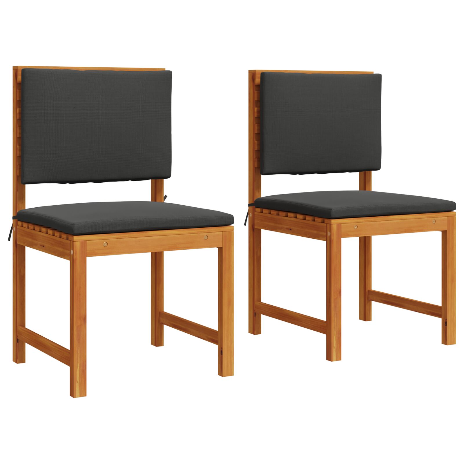 vidaXL Cadeira de Jardim 2 pcs Castanho Madeira de acácia maciça