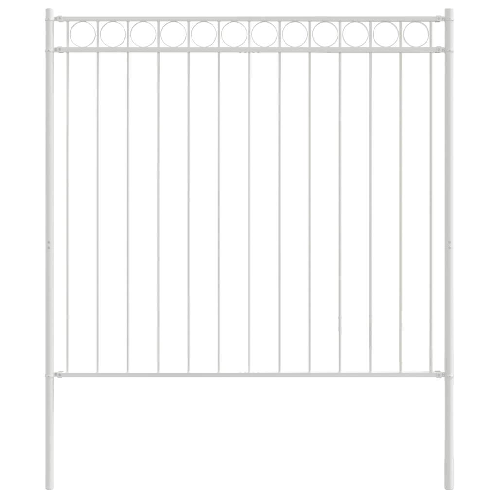 vidaXL Elemento de Cerca ASSEN Branco 170 x 200 cm Aço