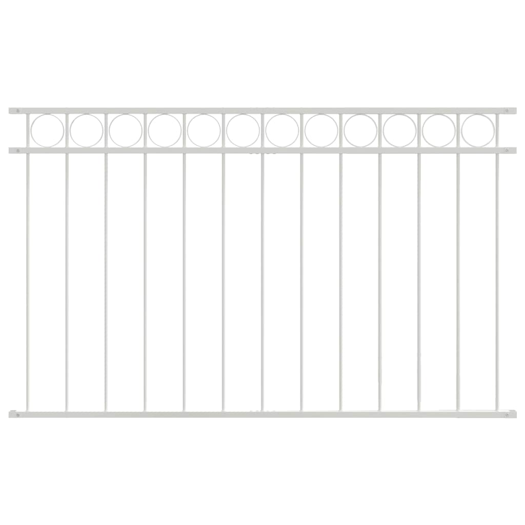 vidaXL Elemento de Cerca ASSEN Branco 170 x 100 cm Aço
