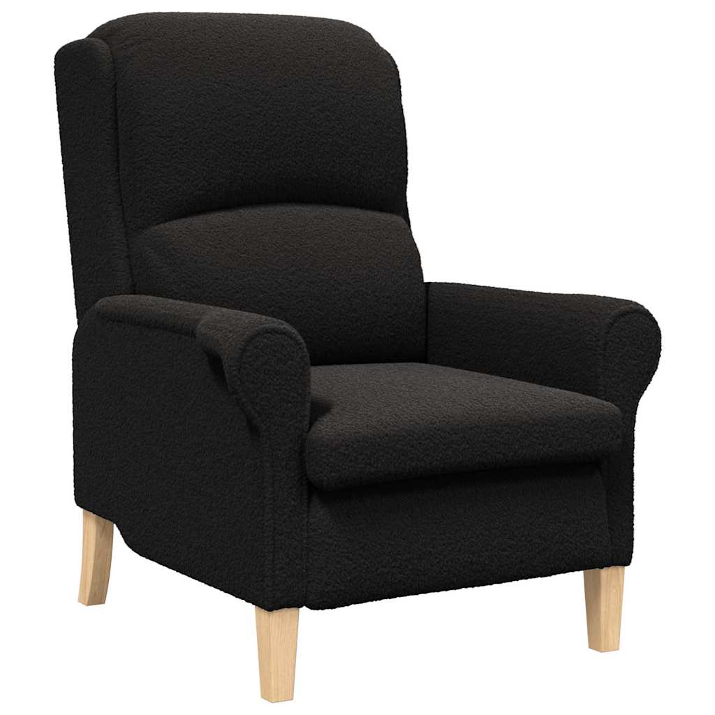 vidaXL poltrona Preto Tecido Soft Sherpa