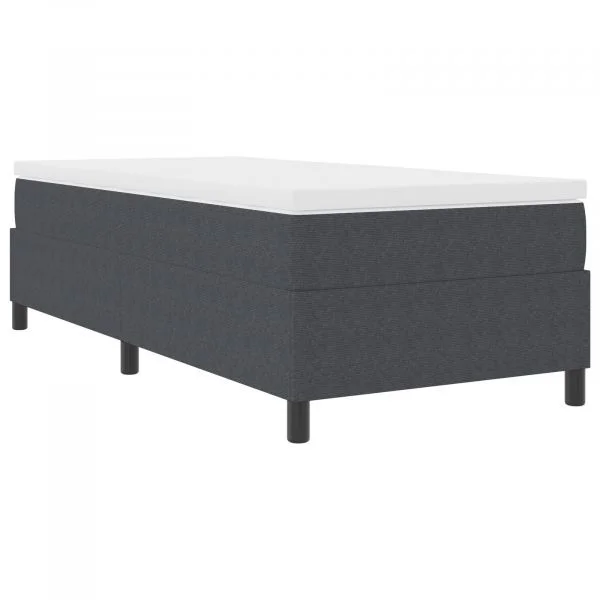 vidaXL Cama Box Spring Cinza Escuro 100x200 cm em Tecido Curdóide - 1158279927