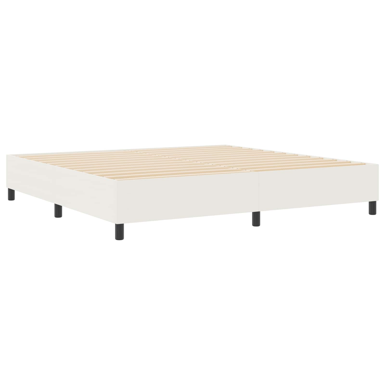 vidaXL Estrado de cama plataforma Creme 200 x 200 cm