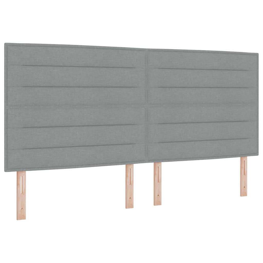 vidaXL Cabeceira Cinzento-claro 200 cm tecido