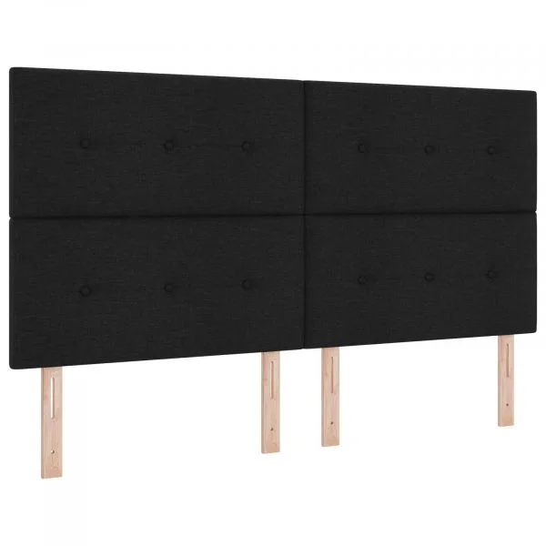 vidaXL Cabeceira Botão Almofadado Preto 180 cm Tecidos - 472353349
