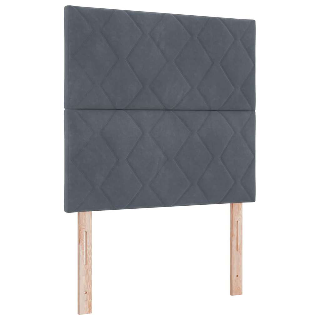 vidaXL Cabeceira Cinza Escuro 90 cm Veludo