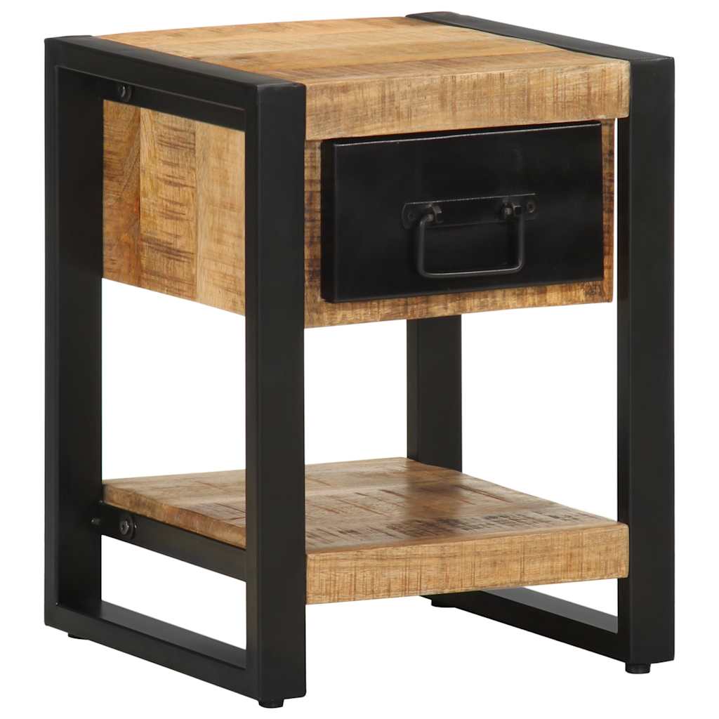 vidaXL Mesa de cabeceira 35x34x45 cm madeira maciça manga áspera