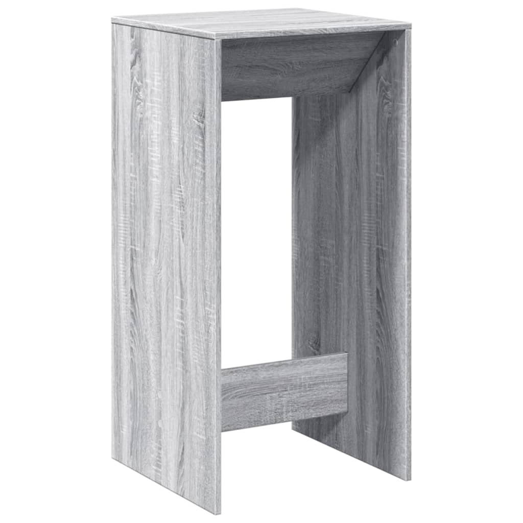 vidaXL Mesa de bar 51x50x103,5 cm derivados de madeira cinzento sonoma