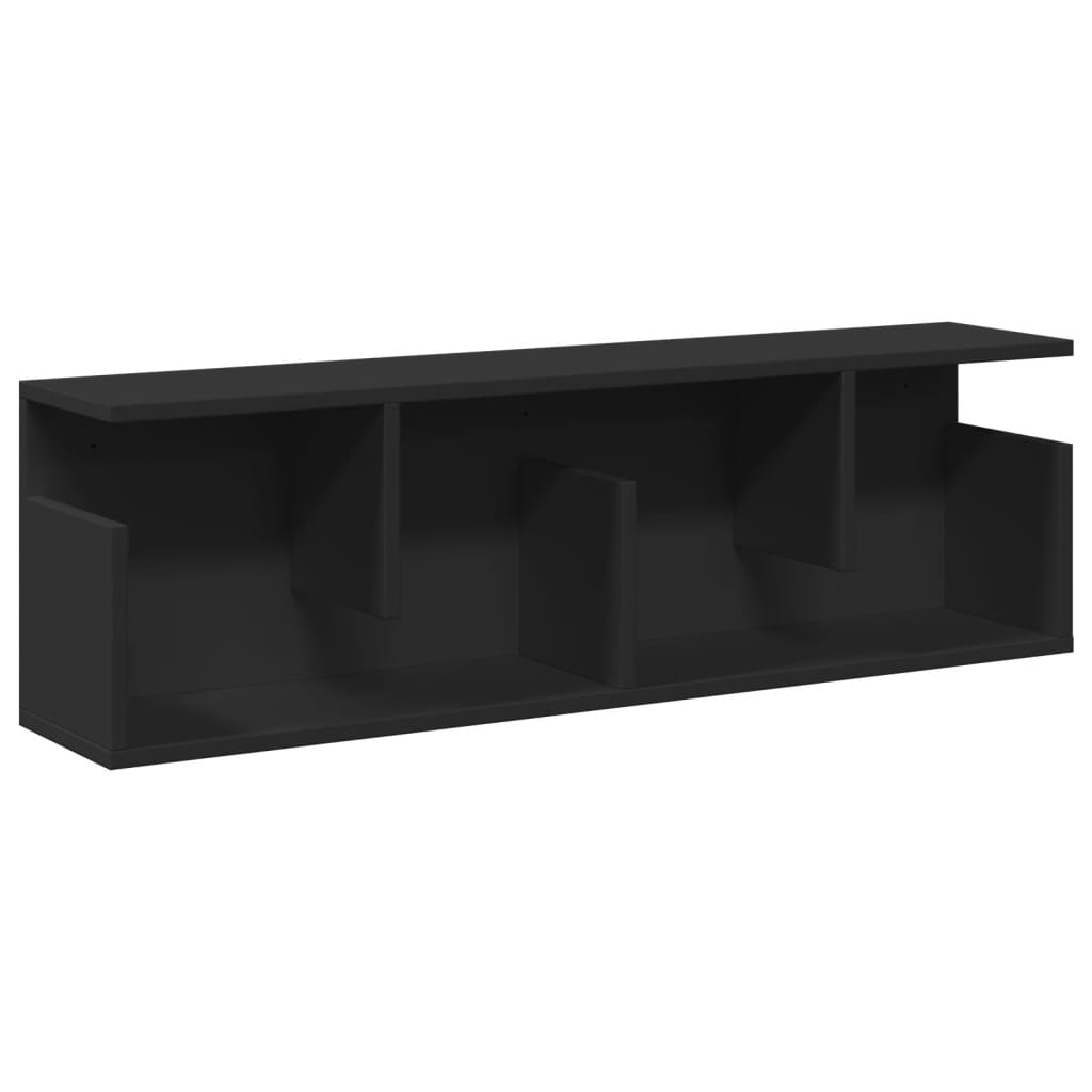 vidaXL Armário parede 100x20x30 cm derivados de madeira preto