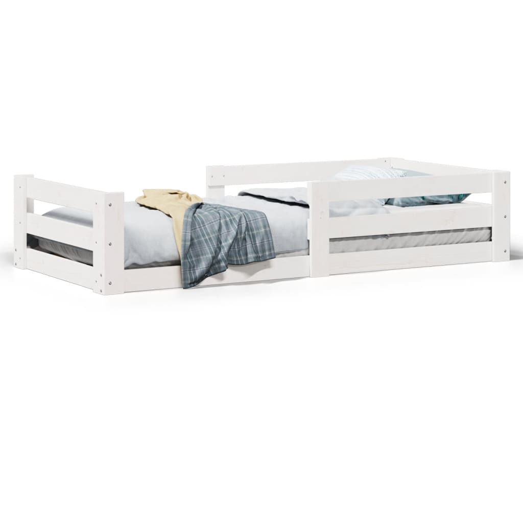 vidaXL Cama sem colchão 70x140 cm madeira de pinho maciça branco