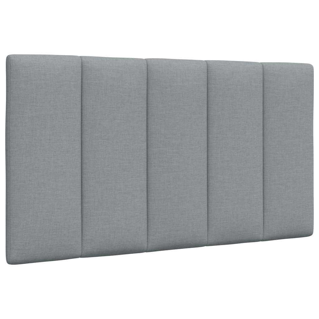 vidaXL Almofadão de cabeceira Hanko 90 cm tecido cinzento-claro