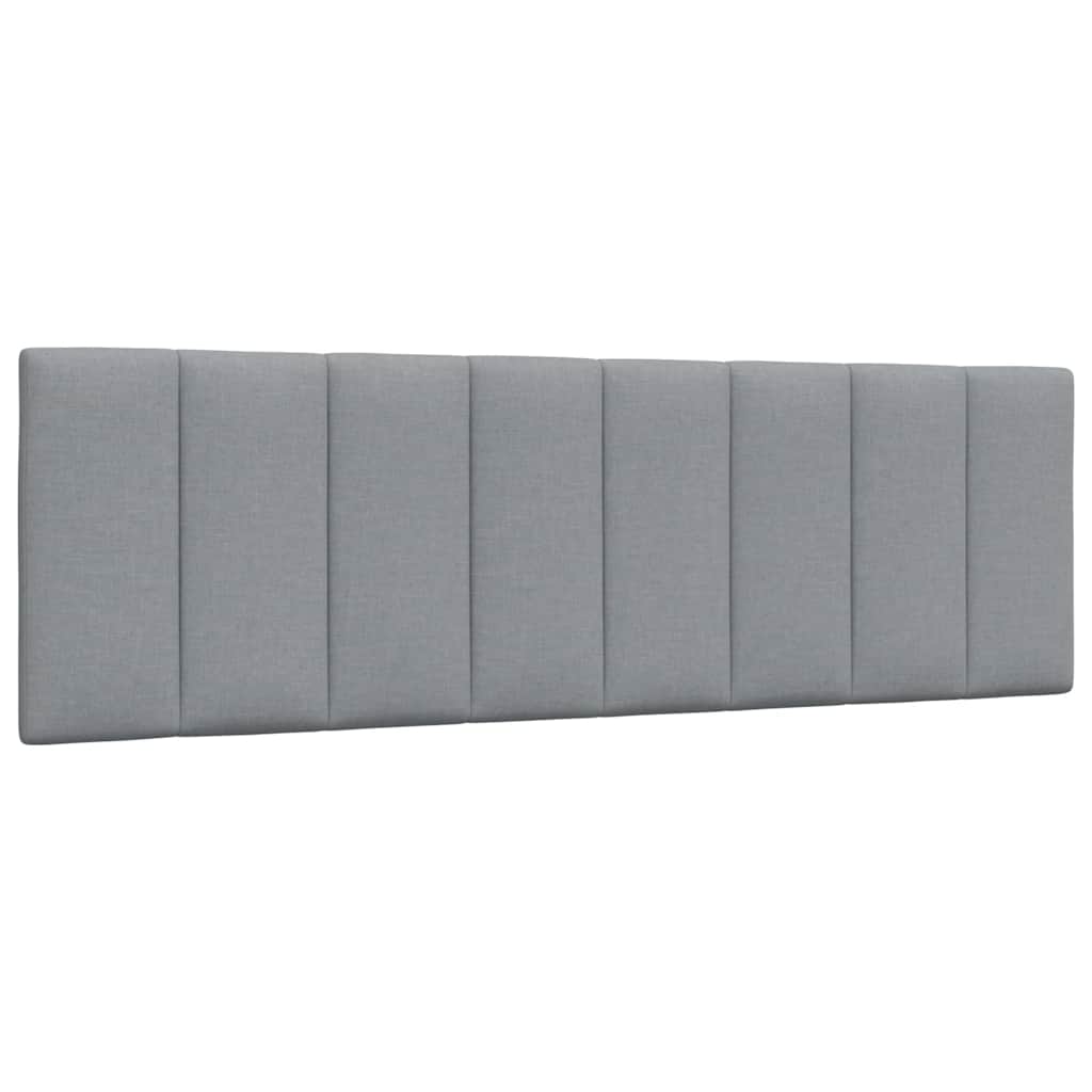 vidaXL Almofadão de cabeceira Hanko 160 cm tecido cinzento-claro
