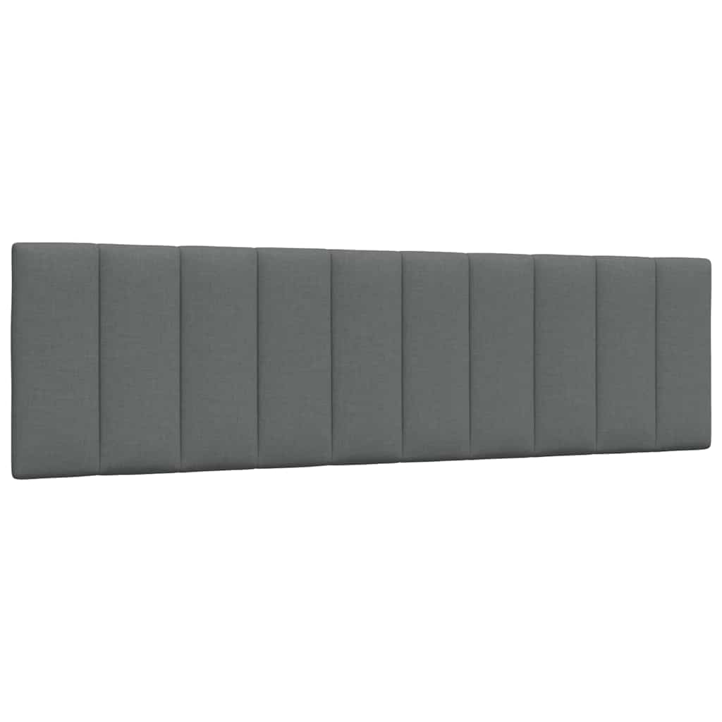 vidaXL Almofadão de cabeceira Hanko 180 cm tecido cinzento-escuro