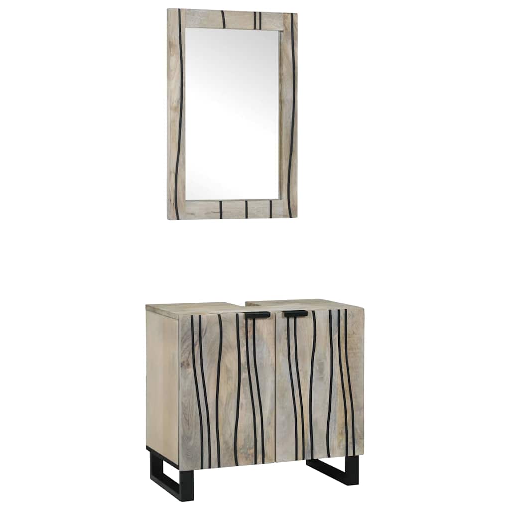 vidaXL Conjunto de Armários para Banheiro 2 pcs Branco
