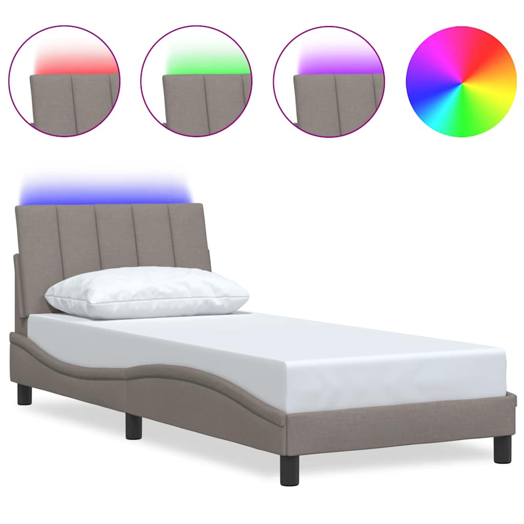 vidaXL Estrutura de cama sem colchão Hanko 80x200 cm tecido cinzento