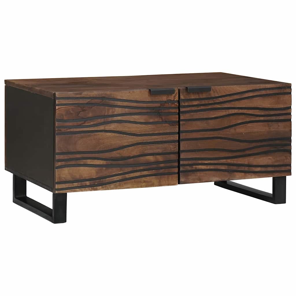 vidaXL Mesa de centro Nogueira 80 x 50 x 40 cm Derivados de Madeira