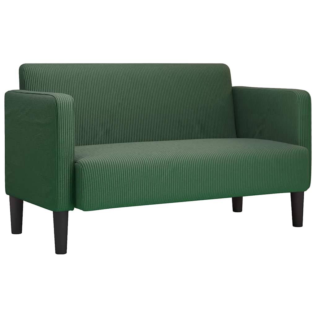 vidaXL Sofá-luvas 109 cm tecido corduroy verde escuro