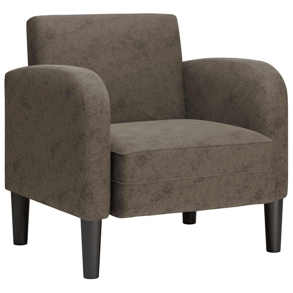 vidaXL Poltrona com apoios de braços 54 cm couro artificial