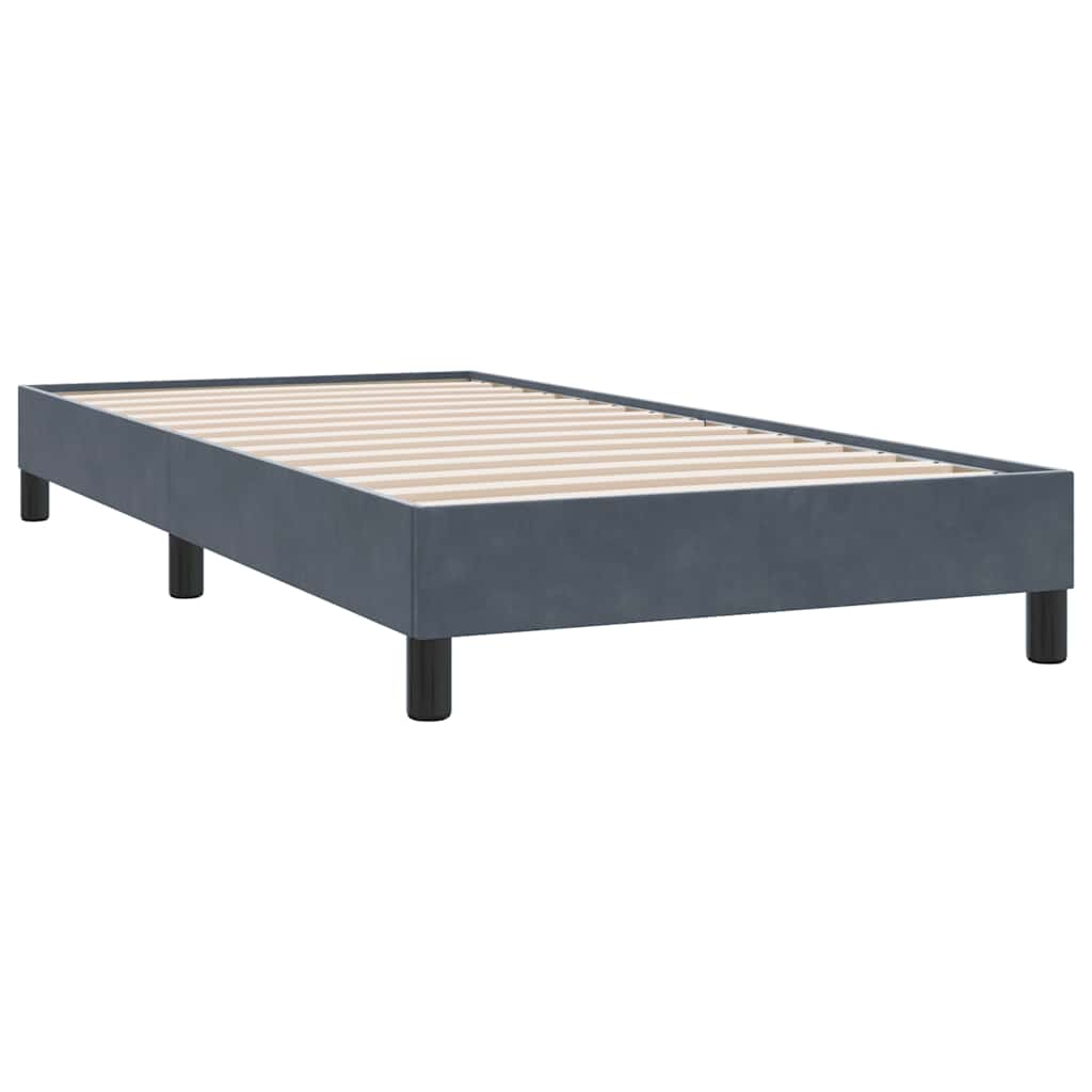 vidaXL Estrutura de cama sem colchão 100x220 cm veludo cinzento-escuro