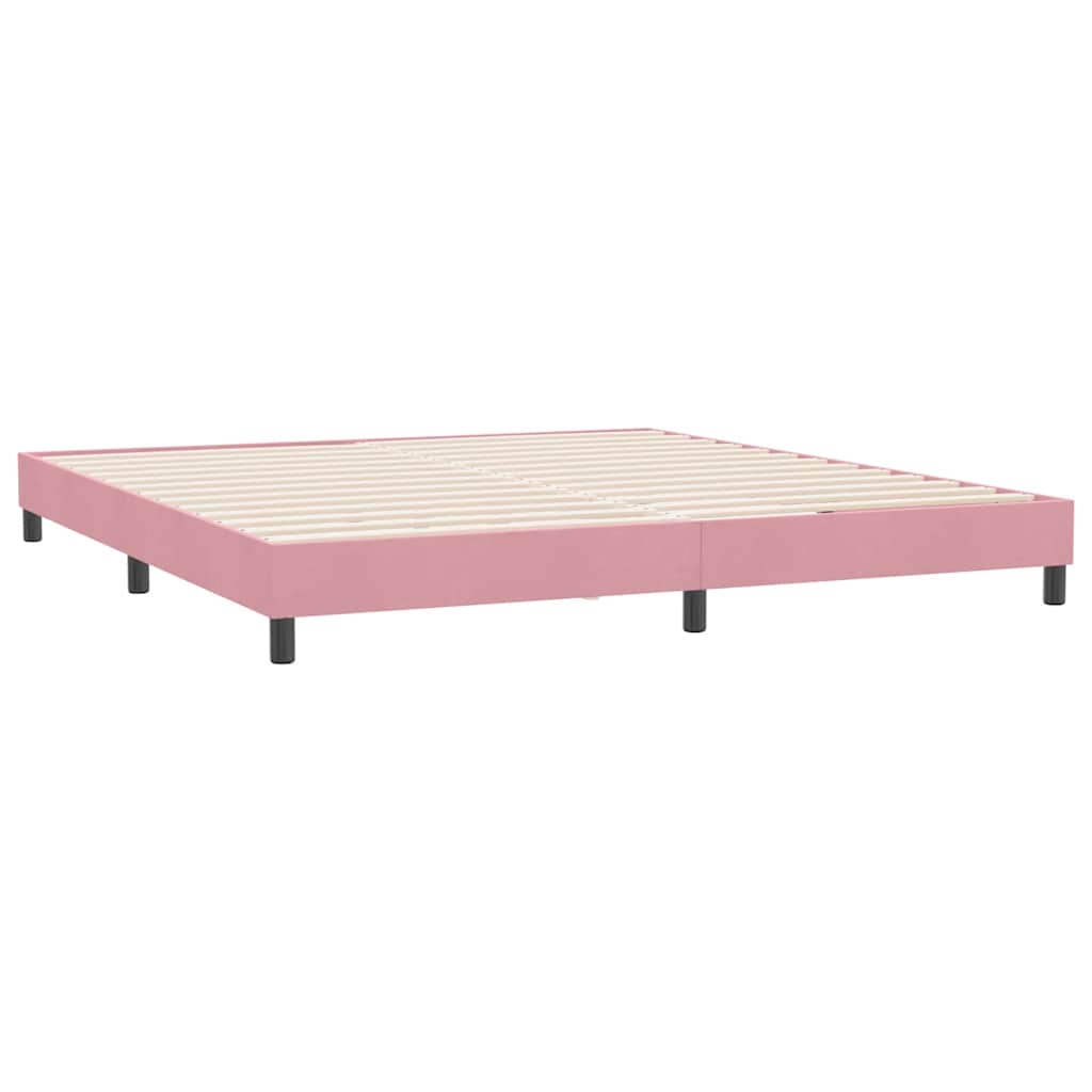 vidaXL Estrutura de cama sem colchão 180x220 cm veludo rosa