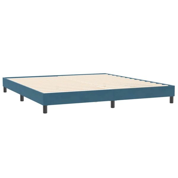 vidaXL Estrutura de Cama sem Colchão 200x220 cm Veludo Azul-escuro - 2692030981