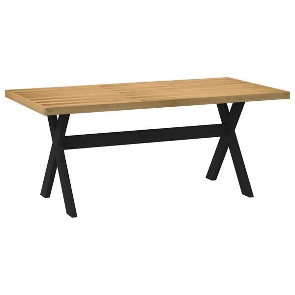 vidaXL Mesa de Jantar Noain Pernas em Forma X 180x90x75cm Pinho Maciço - 3499301760
