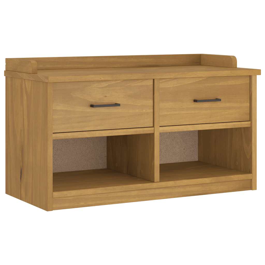vidaXL Banco de entrada SANDNES 87x40x50 cm pinho maciço