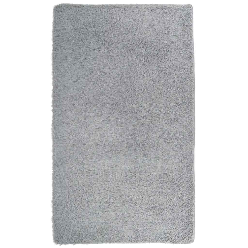 vidaXL Tapete shaggy de pelo alto NAVARRA 60x100 cm cinzento-claro