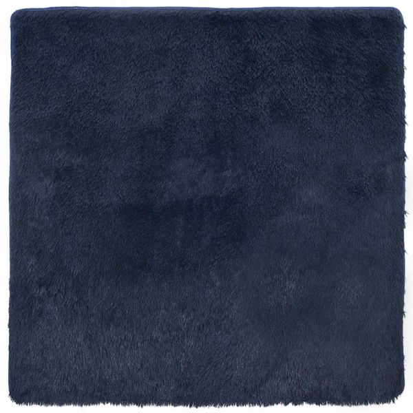 Tapete vidaXL Shaggy de Pelo Alto Navarra 200x200 cm Azul-marinho - 2824223024