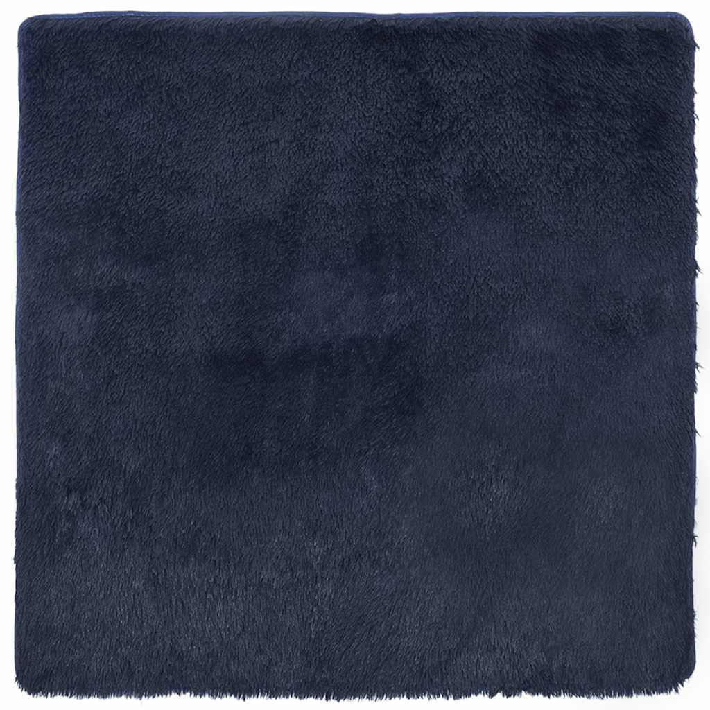 vidaXL Tapete shaggy de pelo alto NAVARRA 240x240 cm azul-marinho