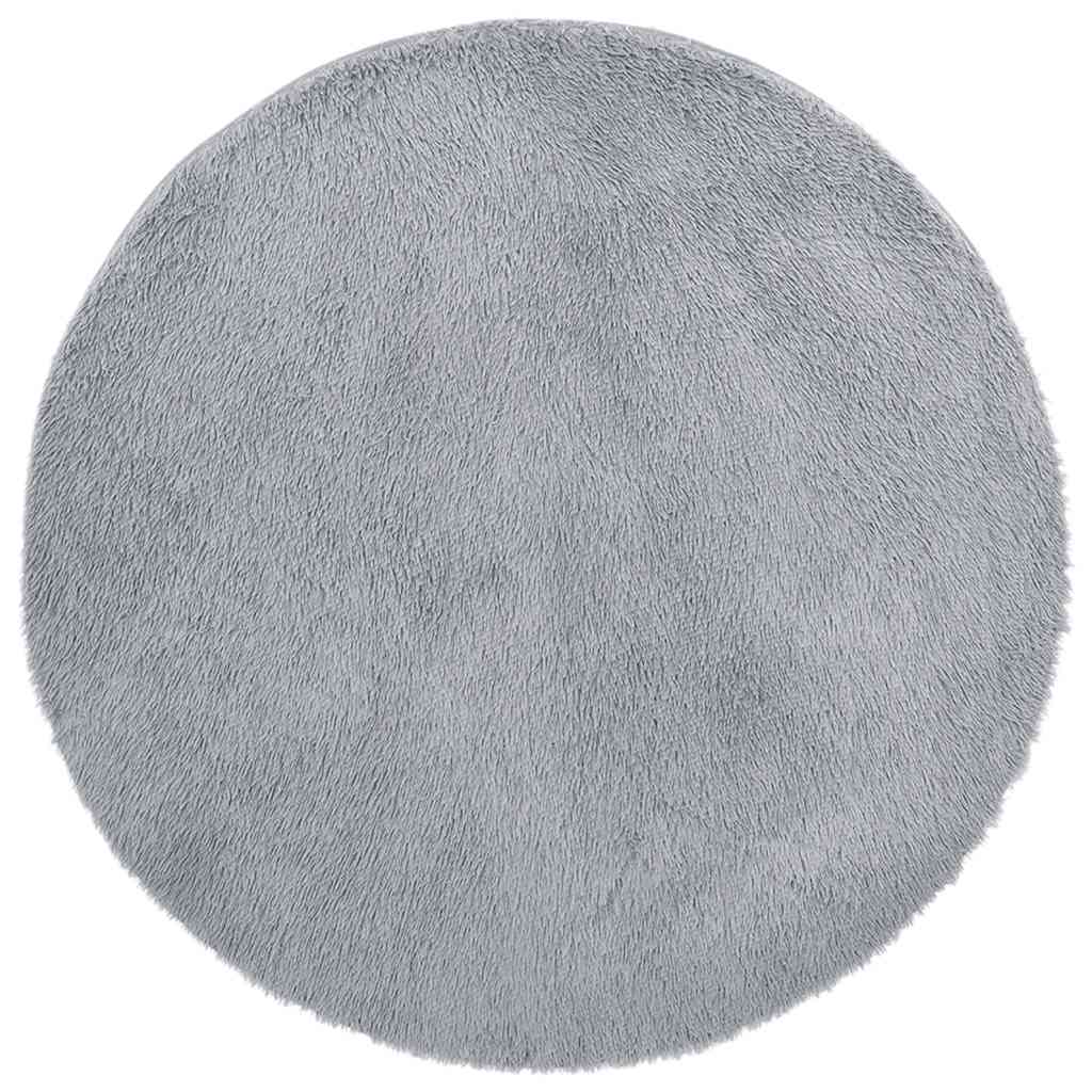 vidaXL Tapete shaggy de pelo alto NAVARRA 200x200 cm cinzento-claro