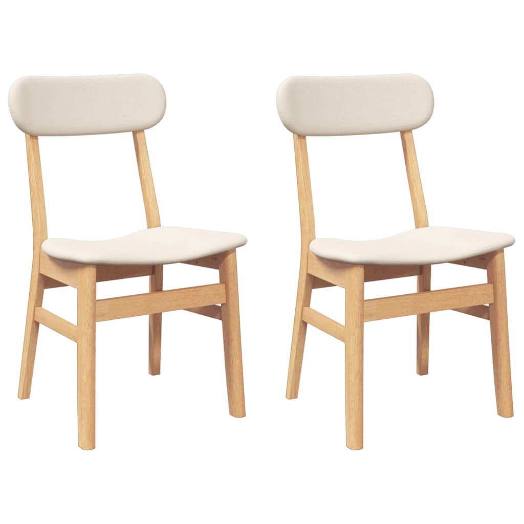 vidaXL Cadeiras de jantar com almofadões 2 pcs madeira maciça